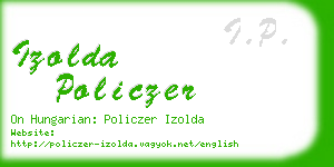 izolda policzer business card
